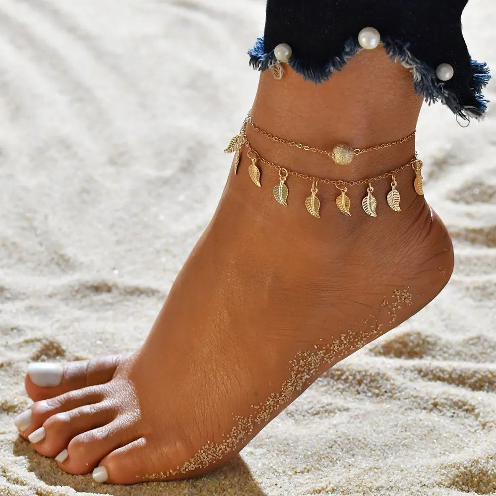 Boho Double Layer Anklets