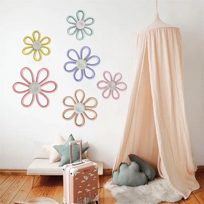 Handmade Woven Bohemian Macrame Flower Wall Hanging