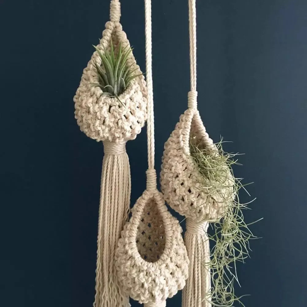 Handmade Boho Hanging Plant Basket