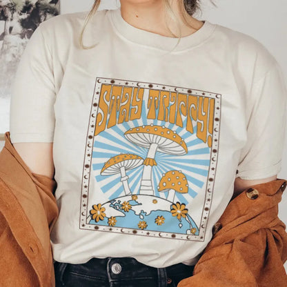 Stay Trippy 70s Retro Graphic T-Shirt