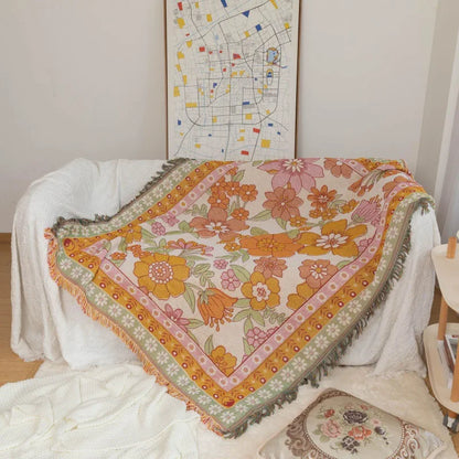 Multi-Use Floral Boho Blanket