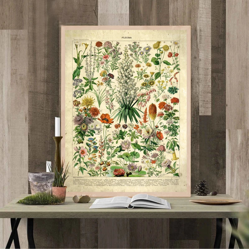 Botanical Retro Floral Wall Art